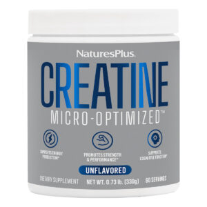 Nature’s Plus Creatine Monohydrate Powder 330gr μονοϋδρική κρεατίνη χωρίς γεύση για δύναμη και αθλητική απόδοση