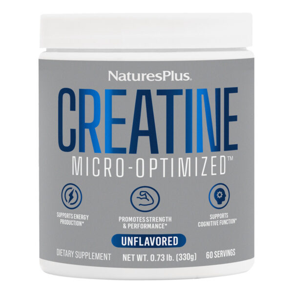 Nature’s Plus Creatine Monohydrate Powder 330gr μονοϋδρική κρεατίνη χωρίς γεύση για δύναμη και αθλητική απόδοση