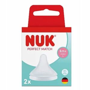 NUK Perfect Match Flow Control Θηλή Σιλικόνης Μέγεθος XL 6m+, 2τ