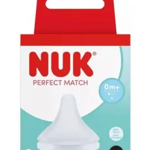 NUK Perfect Match Θηλή Σιλικόνης Μέγεθος S 0+m, 2τεμ