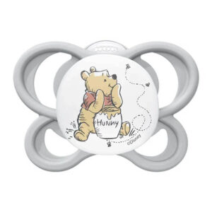 NUK Perfect Match Air Πιπίλα Σιλικόνης για 0-6 μηνών με Θήκη Winnie Γκρι