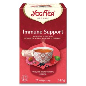 Yogi Tea Immune Support 17 φακελάκια βιολογικό αφέψημα με εχινάκεια και σαμπούκο για καθημερινή υποστήριξη οργανισμού