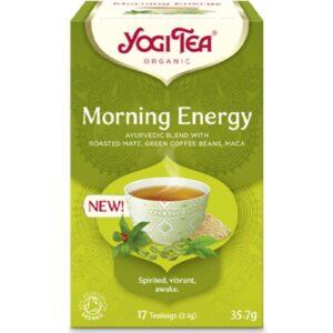 Yogi Tea Morning Energy πράσινο τσάι 17 φακελάκια με mate και kombucha για φυσική τόνωση και ενέργεια