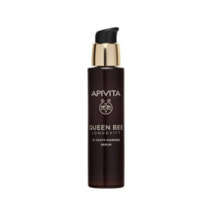 Apivita Queen Bee Longevity 12 Youth Markers Serum 30ml αντιγηραντικός ορός προσώπου με βασιλικό πολτό για σύσφιξη και λάμψη