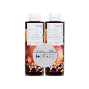 Korres Pomegranate Αφρόλουτρο 2x250ml – Αφρόλουτρο Ρόδι Διπλή Συσκευασία