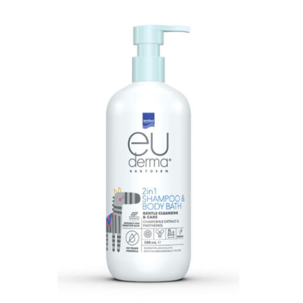 InterMed Euderma Babyderm 2 σε 1 σαμπουάν και αφρόλουτρο 500ml για βρέφη και παιδιά
