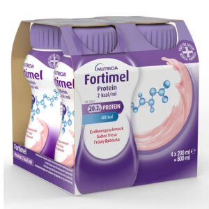 Nutricia Fortimel Extra 2 kcal φράουλα 4x200ml πλήρες διατροφικό ρόφημα υψηλής θερμιδικής αξίας για διατροφική υποστήριξη