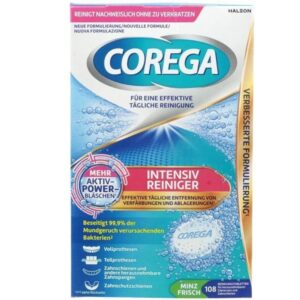 Corega Tabs Intensive Cleaner Καθαριστικές Ταμπλέτες Οδοντοστοιχίας 4 σε 1, 108 Ταμπλέτες
