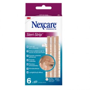 3M Nexcare Steri-Strip Σετ Ταινιών Σύγκλισης Δέρματος Μπεζ 3x6mm x 75mm