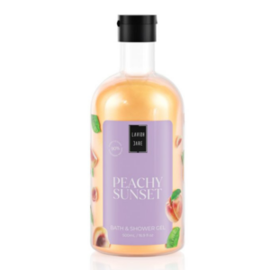 Lavish Care Peachy Sunset Shower Gel 500ml αφρόλουτρο σε gel με άρωμα ροδάκινου για καθημερινό καθαρισμό και φρουτώδη φρεσκάδα