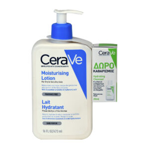 Cerave Promo Moisturizing Lotion Ενυδατικό Γαλάκτωμα Σώματος 473ml & ΔΩΡΟ Hydrating Cleanser 20ml
