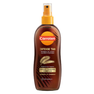 Carroten Intense Tan αδιάβροχο λάδι μαυρίσματος σώματος σε spray 150ml για έντονο και ομοιόμορφο μαύρισμα