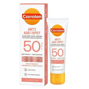 Carroten Anti-Age Anti-Spot SPF50 αντηλιακή κρέμα προσώπου 50ml κατά των πανάδων και της φωτογήρανσης