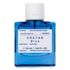 Korres Cretan Blue Eau De Toilette 50ml unisex άρωμα με θαλάσσιες νότες, βότανα και ξυλώδη χαρακτήρα εμπνευσμένο από την Κρήτη