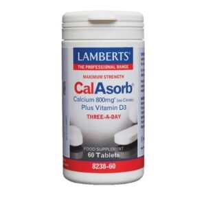 Lamberts CalAsorb Calcium 800mg Plus Vitamin D3 60 Ταμπλέτες