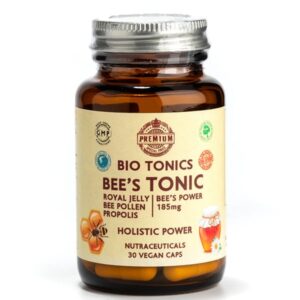 Bio Tonics Bee's Tonic 185mg με Βασιλικό Πολτό, Γύρη & Πρόπολη, 30 veg. caps