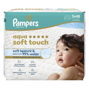 Pampers Promo Wipes Aqua Soft Touch Μωρομάντηλα 3X48 Τεμάχια