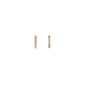 MEDISEI Dalee Ασημένια Σκουλαρίκια, Crystals Bar Yellow Gold Plated 05412 - 1 ζευγάρι