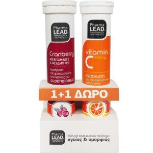 PharmaLead Promo Cranberry 20 Αναβράζοντα Δισκία & Δώρο Vitamin C 1000mg 20 Αναβράζοντα Δισκία