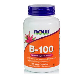 Now Foods Vitamin B-100 Complex, 100 Veg Capsules