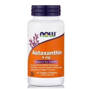 Now Foods Astaxanthin 4 mg για την Προστασία των Οφθαλμών 60 Μαλακές Κάψουλες
