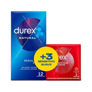 Durex PROMO Natural 12 Προφυλακτικά + 3 Durex Sensitivo Δώρο – 15 τεμάχια