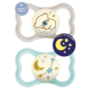 Mam Πιπίλα Air Night 2τμχ Σιλικόνη 16+ Μηνών Unisex (277SU) - 2τμχ
