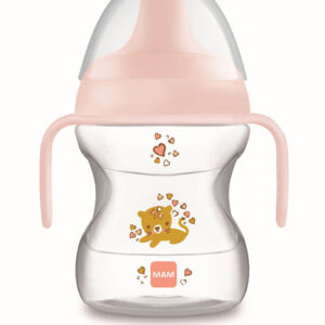 Mam Learn To Drink Cup Εκπαιδευτικό Μπιμπερό Πλαστικό με Λαβές Ροζ για 6m+ 190ml